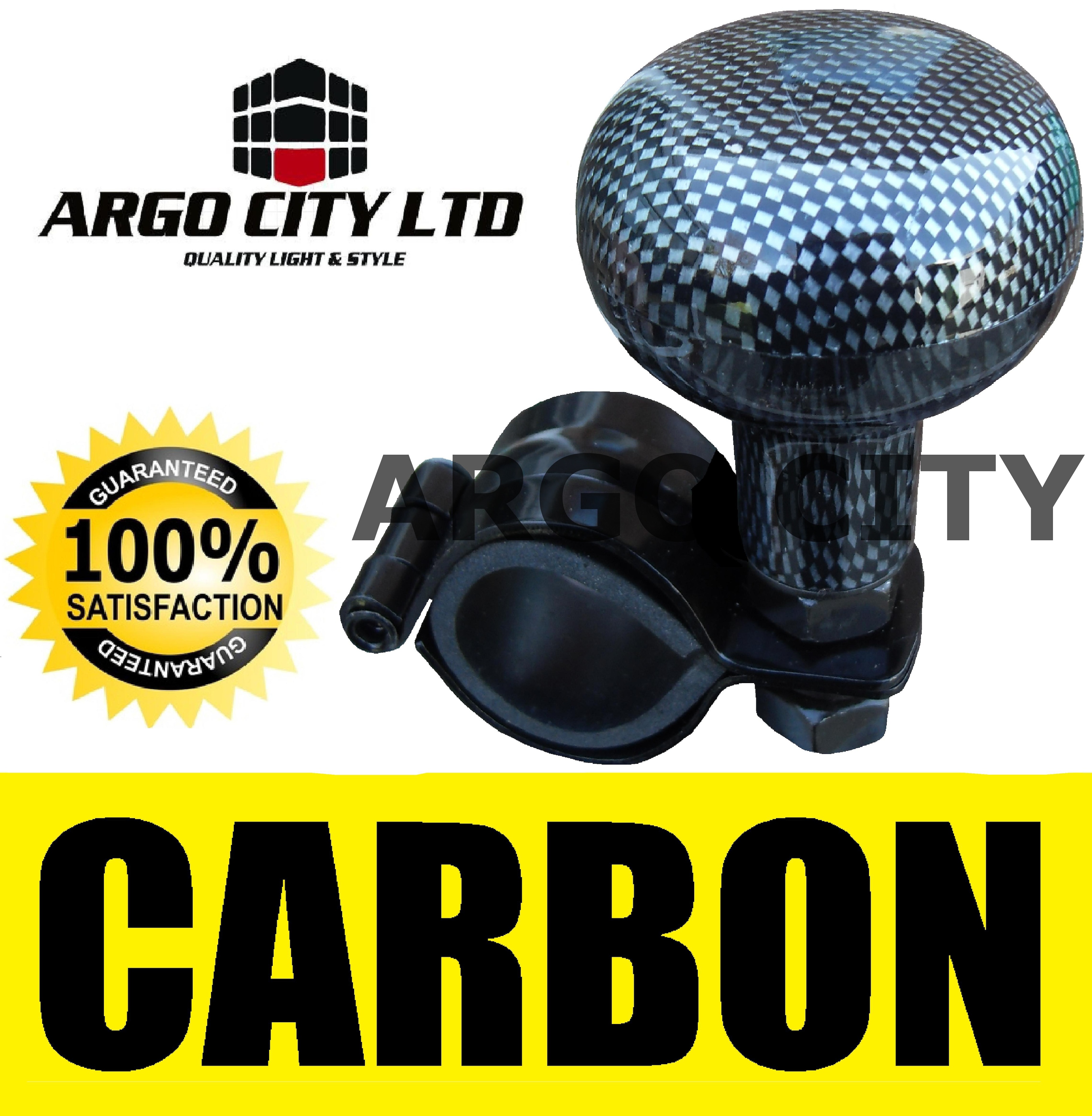 CARBON BLACK STEERING WHEEL KNOB AID ASSISTER CAR VAN MITSUBISHI ASX CROSSOVER